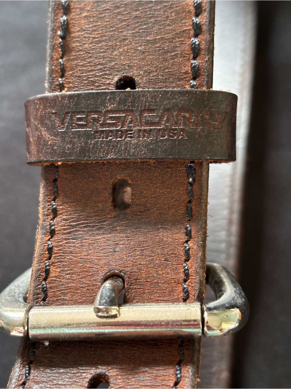 Brown Leather Men's Belt - Rustic Brown